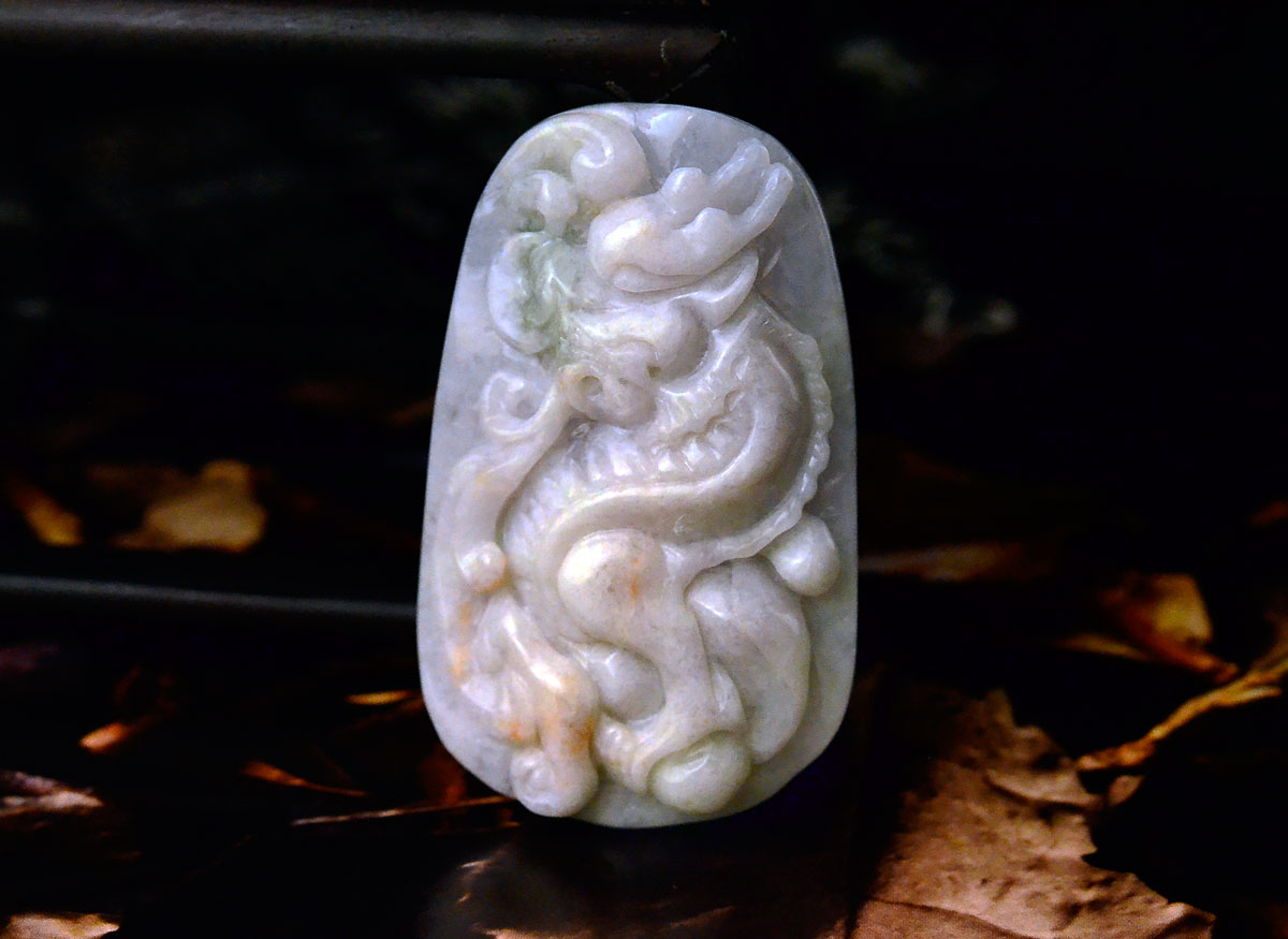 天然石 翡翠 十二干支彫刻 根付 ペンダントアクセサリー - 彫刻/オブジェ